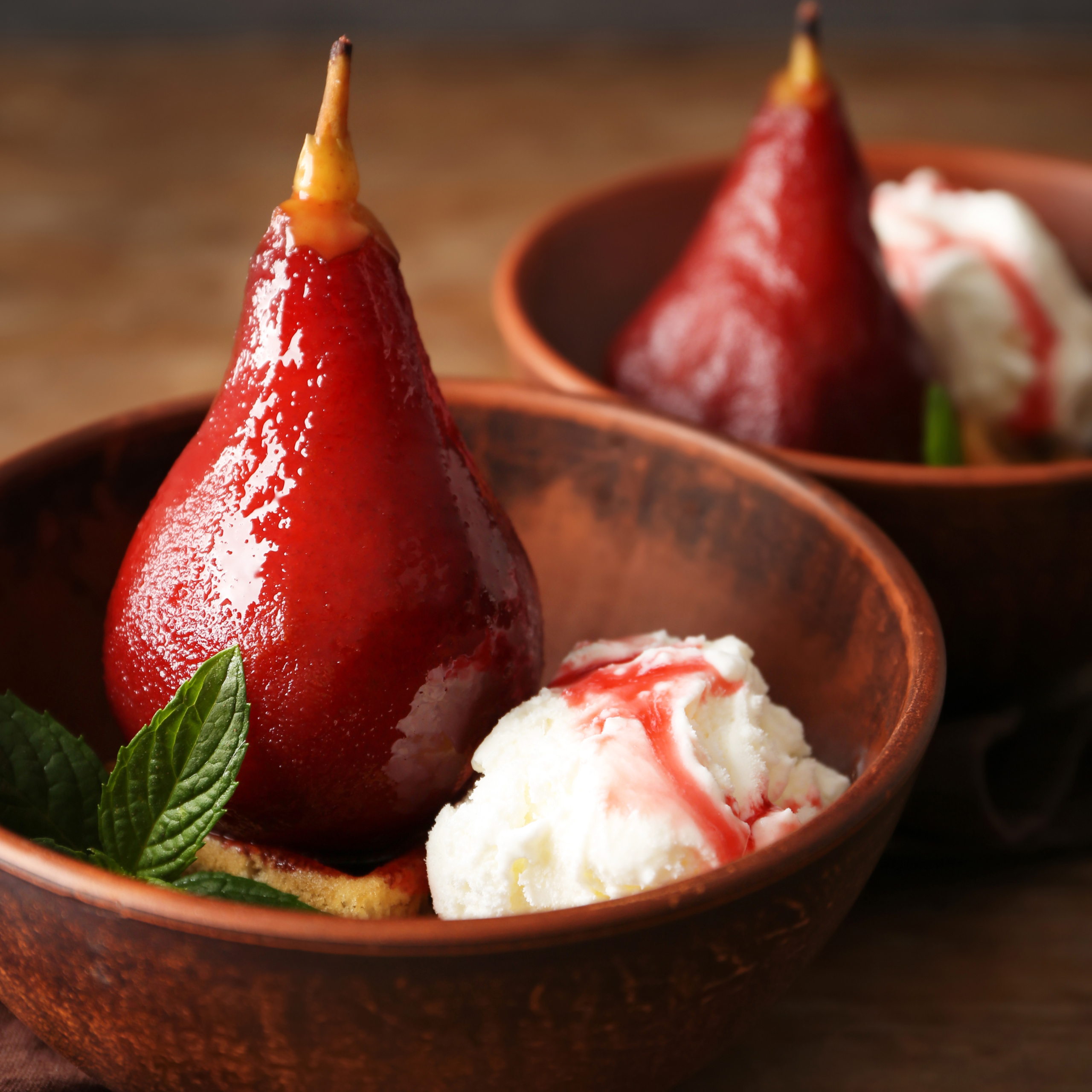 Poached pears